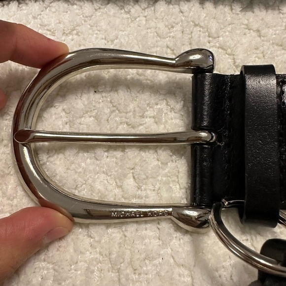 Michael Kors Braided Leather Black With MK Charms Women’s Belt Size L main image 7